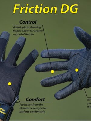 Friction disc golf gloves